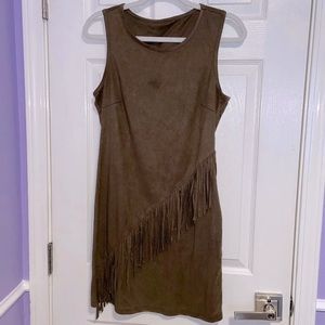 Suede Fringe Dress